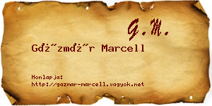 Gázmár Marcell névjegykártya